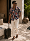 Summer Classic Juice resort shirt - crimson patchwork print