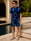 Ankara Classic Shirt - Electric Blue Storm