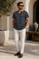 Ankara Classic Short Sleeve Set - Navy Mosaic