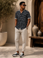 Ankara Classic Short Sleeve Set - Navy Mosaic