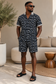 Ankara Classic Short Sleeve Set - Navy Mosaic