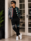 Ankara bomber jogger set - multicolor geometric print