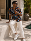 Summer Classic Juice resort shirt - navy mod dot print