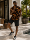 Summer Classic Juice resort shirt - amber lava marble print